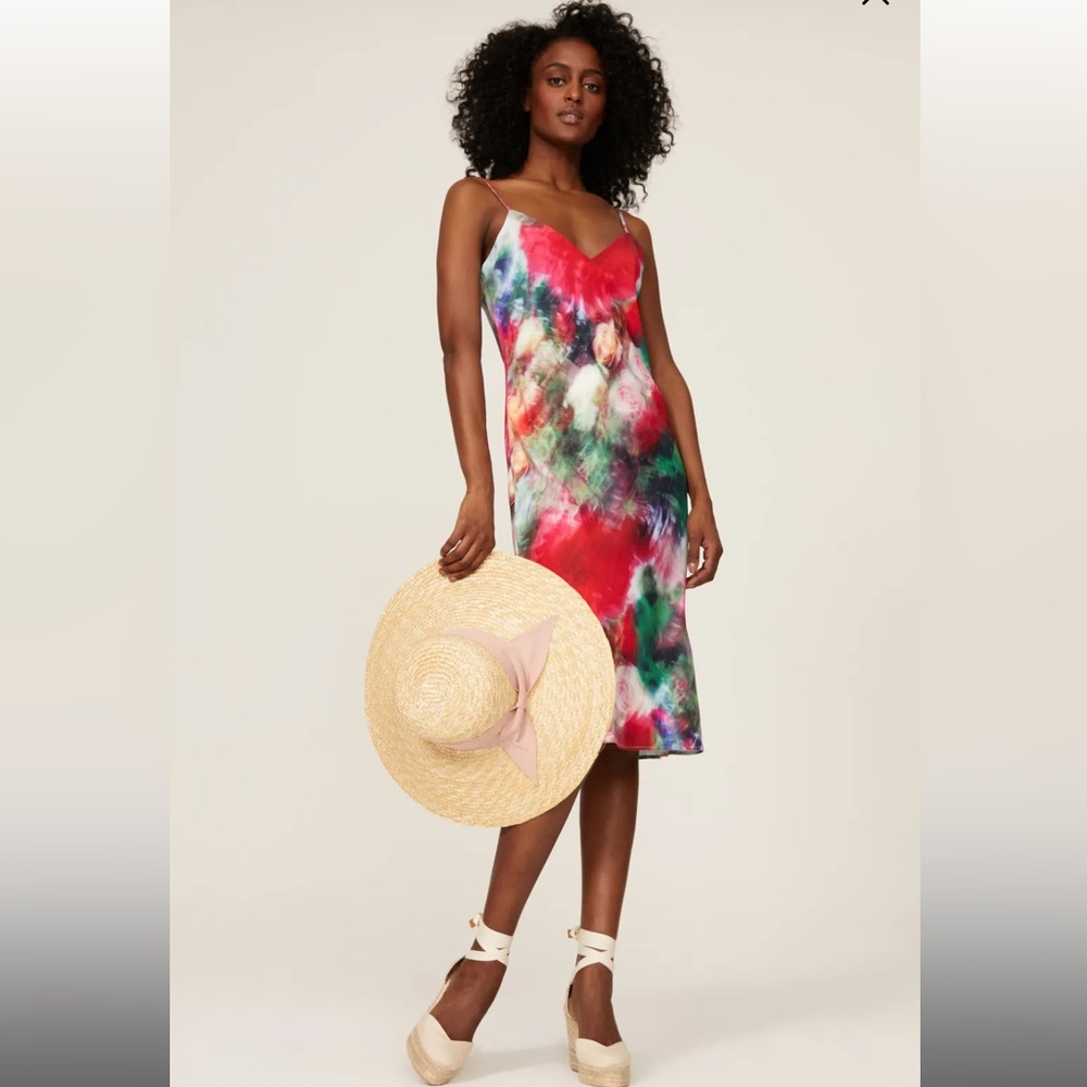 Adam Lippes Collective floral silk slip dress